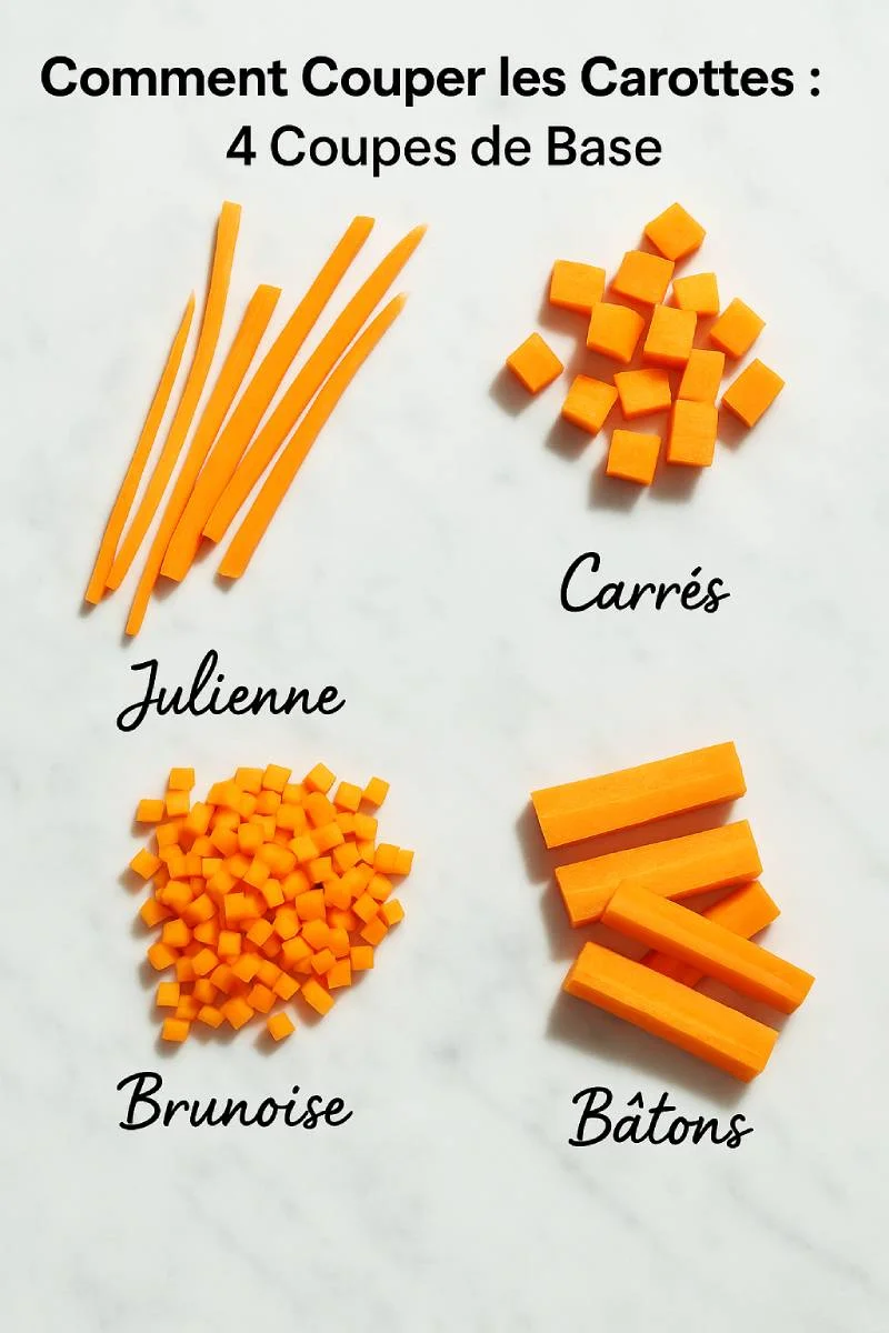 L'Art de Couper les Carottes: 8 Techniques Essentielles pour Cuisine Raffinée