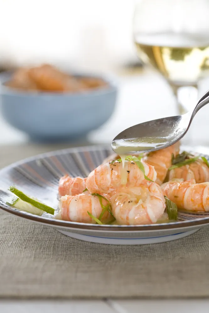Langoustines à l'estragon et au beurre citronné