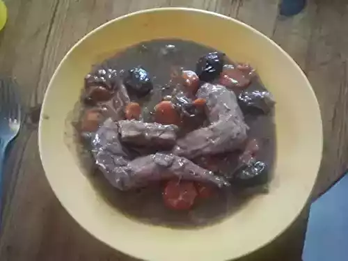 Lapin aux pruneaux facile sans matière grasse