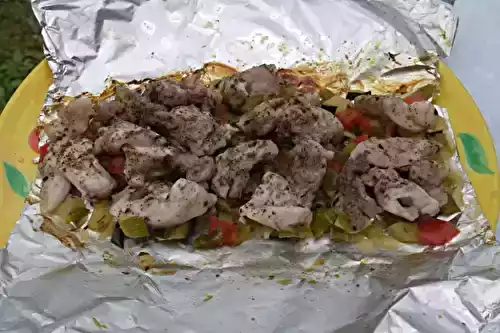 Lapin en papillotes au barbecue