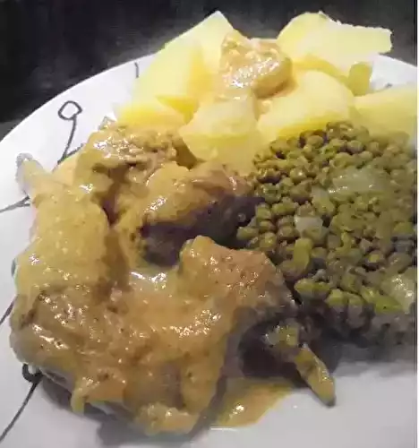 Lapin, sauce crémeuse au porto