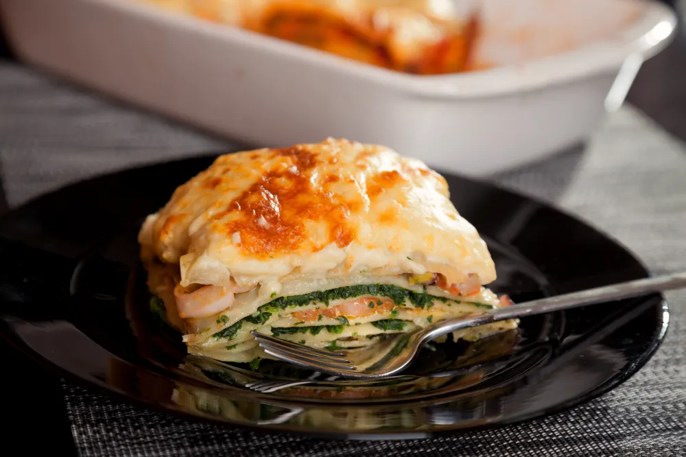 Lasagne au saumon et épinards