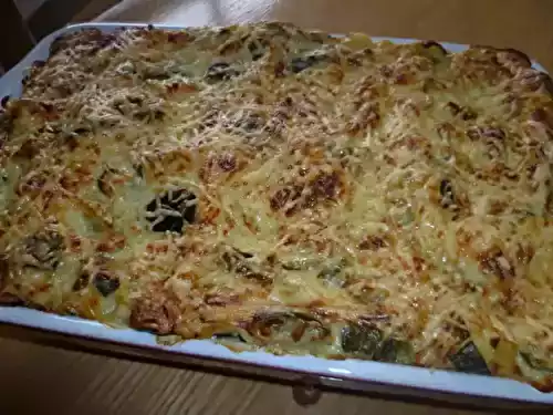 Lasagne de courgettes au jambon et béchamel au Saint-Marcellin