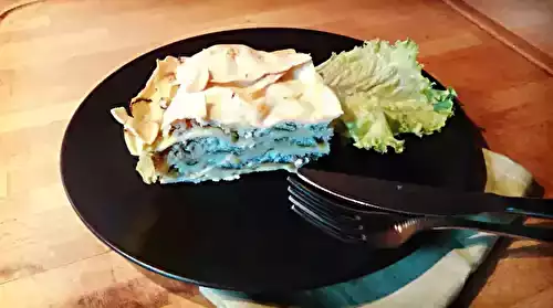 Lasagnes aux tagliatelles de courgettes, ricotta et chair à saucisse