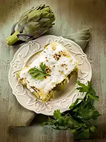 Lasagnes de daurade aux artichauts