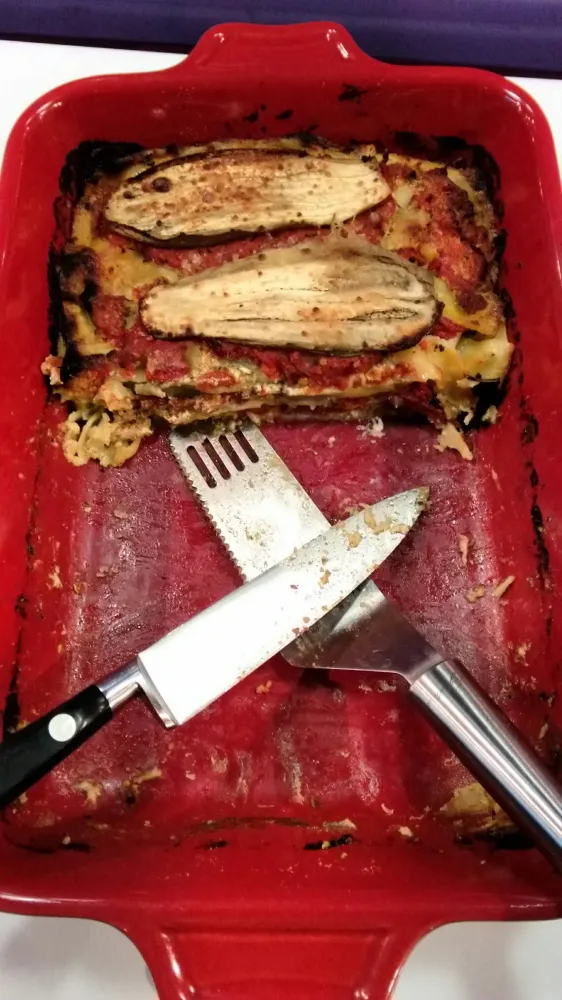 Lasagnes végétariennes à la crème de chèvre au pesto