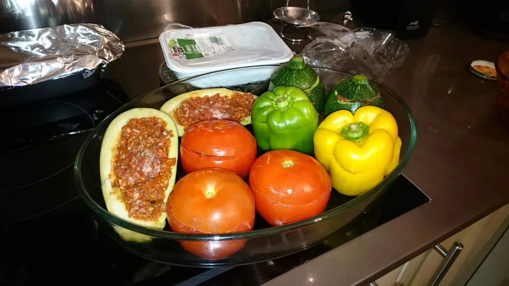 Légumes du soleil farcis bolognaise