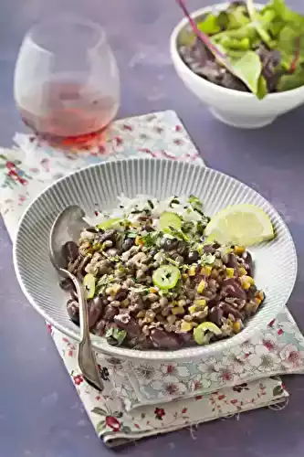 Lentilles et haricots rouges à l'indienne