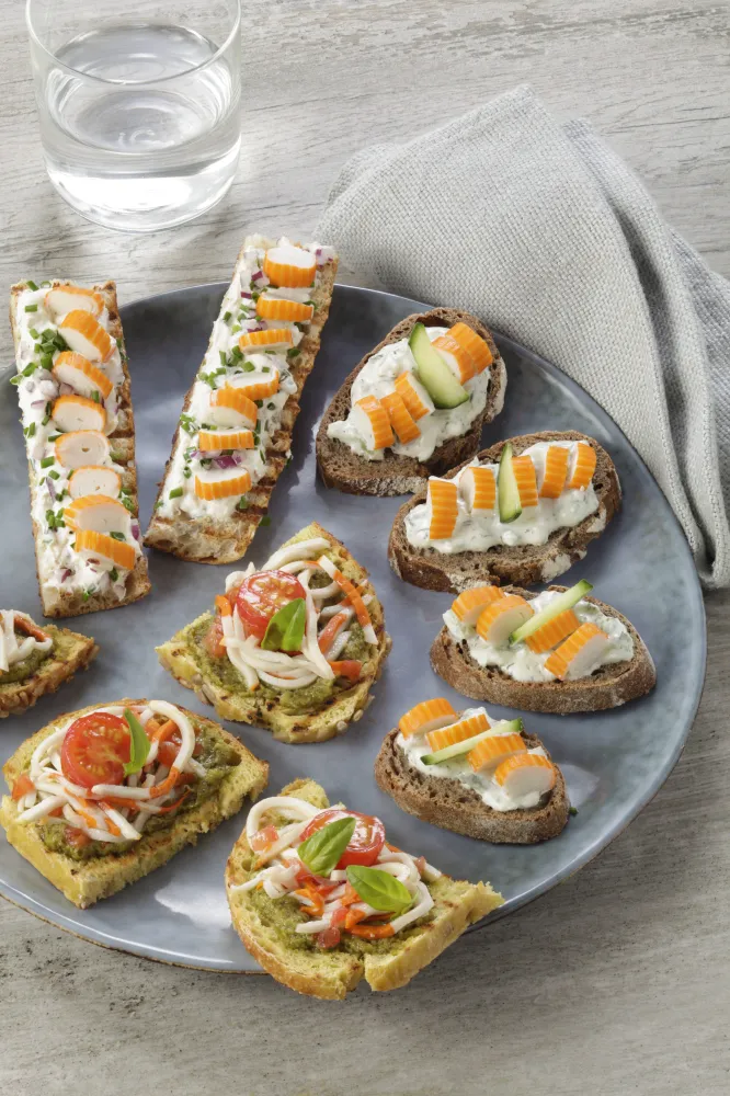 Les tartinettes au surimi