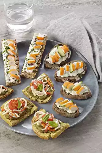 Les tartinettes au surimi