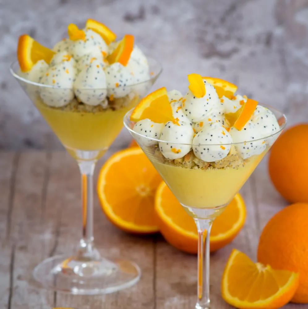 Les verrines orange-pavot d'Alexandra