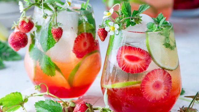 Limonade fraise et citron vert