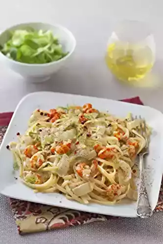 Linguines aux endives et chair décrevisses
