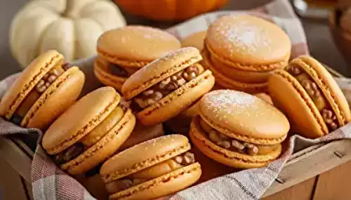 Macarons potiron, noix et raisin
