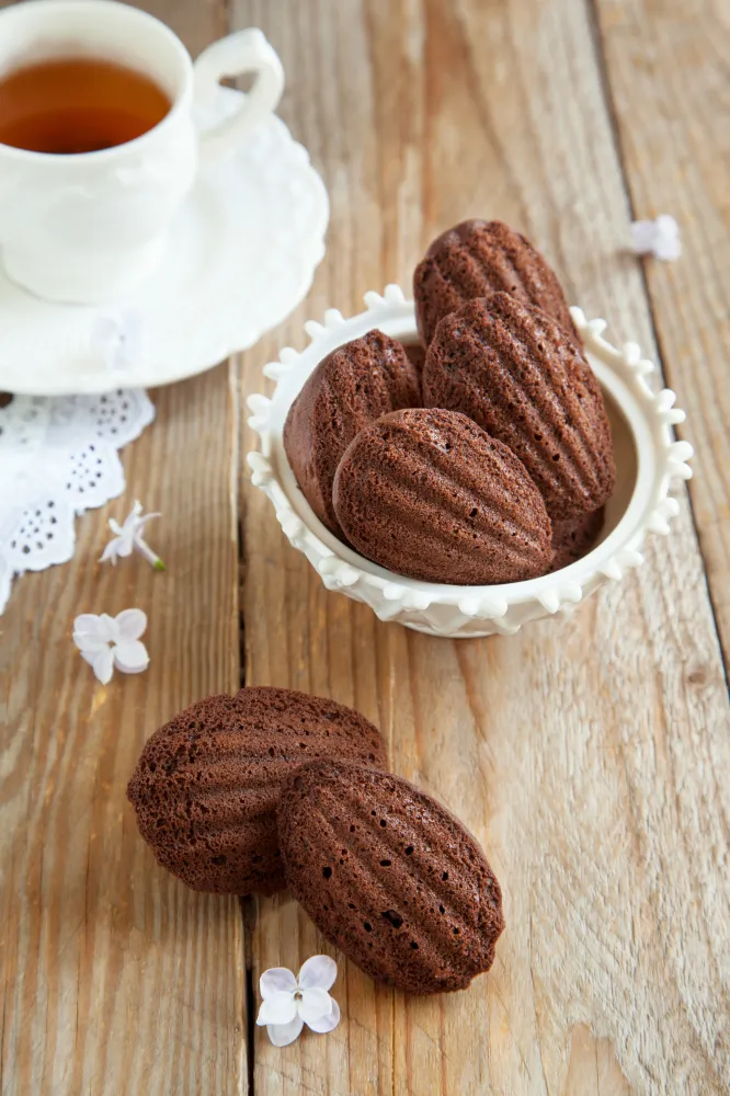Madeleines au chocolat au lait