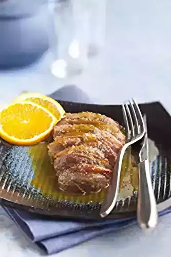 Magret de canard à l' érable et aux oranges