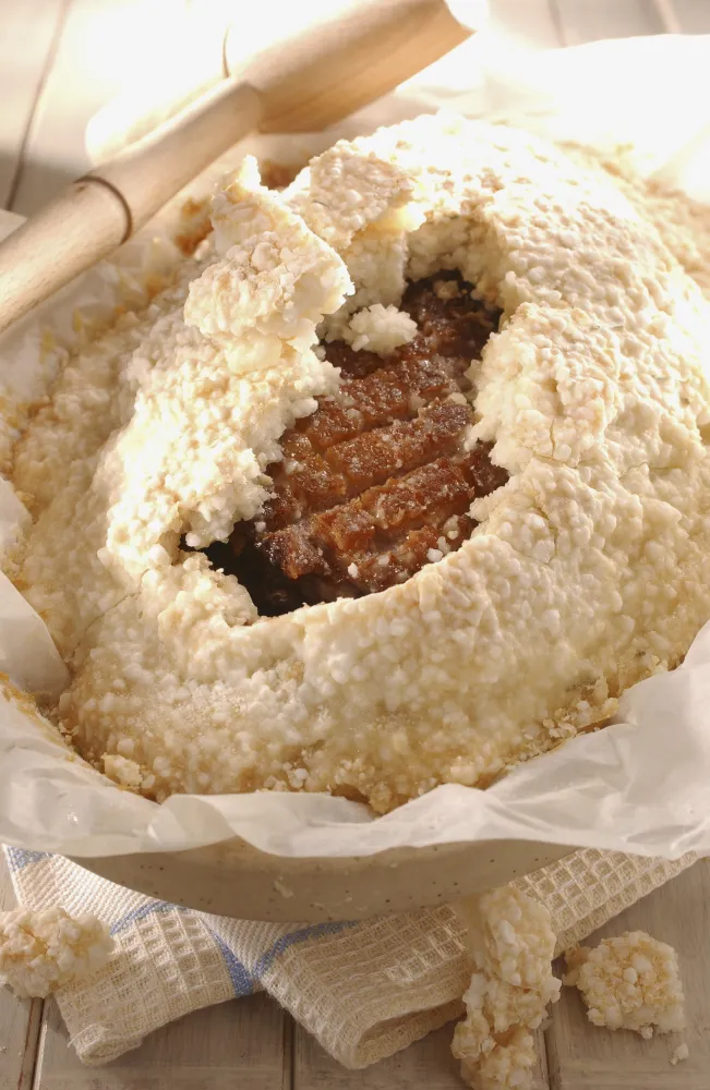 Magrets de canard en croûte de sel