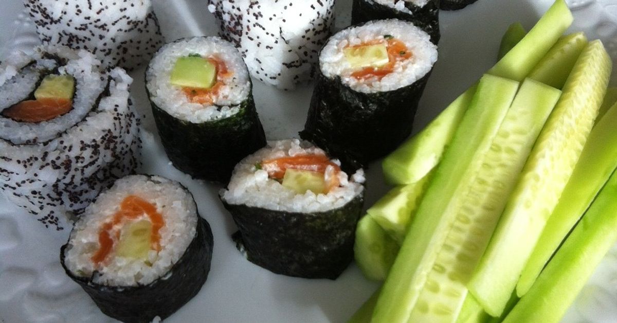 Maki frais à la truite fumée