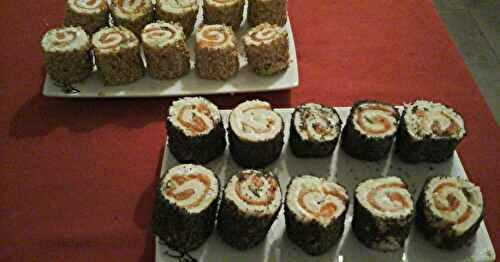Makis de saumon fumé (pavot et sésame)
