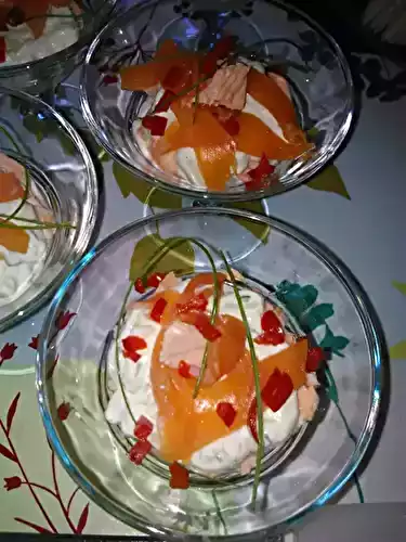 Mes verrines aux deux saumons