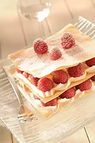 Mille-feuilles de brick aux fraises ou aux framboises