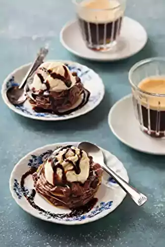 Millefeuilles chocolat et glace vanille