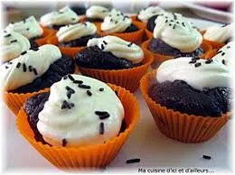Mini-cupcakes two-choco (cacao et chocolat blanc)