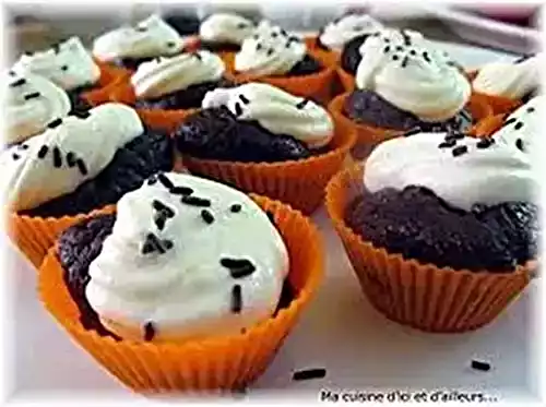 Mini-cupcakes two-choco (cacao et chocolat blanc)