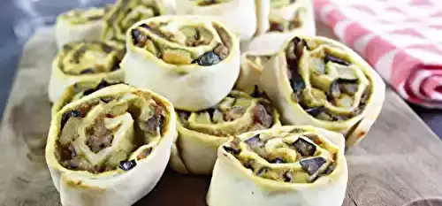 Mini roulés apéritif végétariens