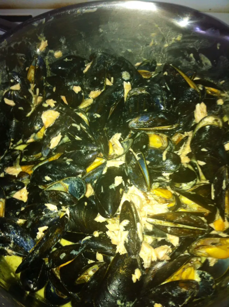 Moules saumon et coco