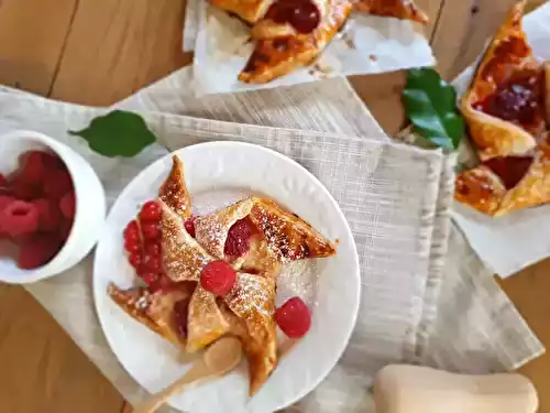 Moulin à vent feuilletés à la framboise