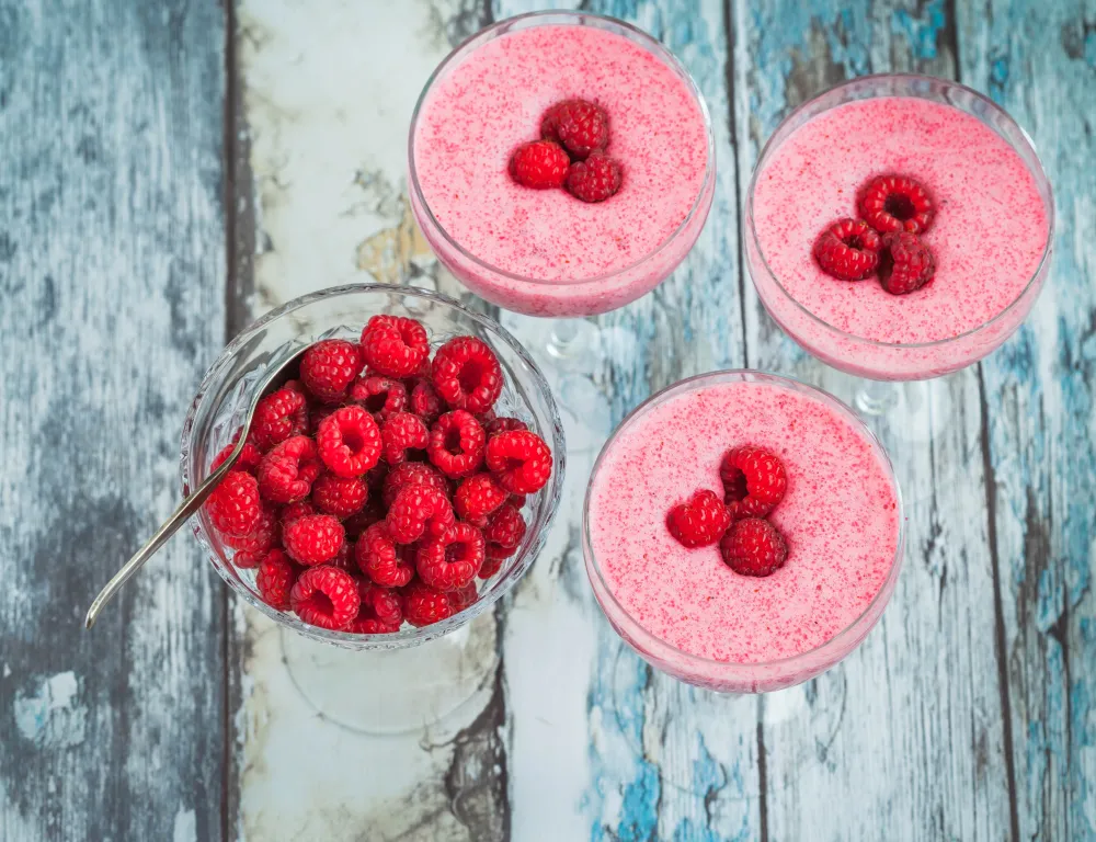 Mousse allégée de fruits rouges