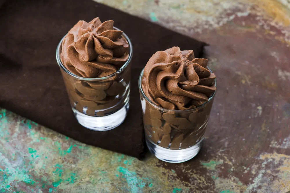 Mousse au chocolat à la crème de marrons