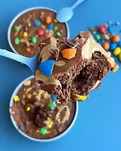 Mousse au chocolat, beurre de cacahuètes et M&M’s de Frédéric