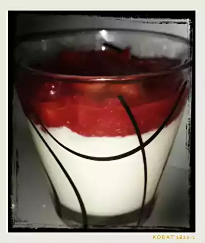 Mousse au chocolat blanc et fraise