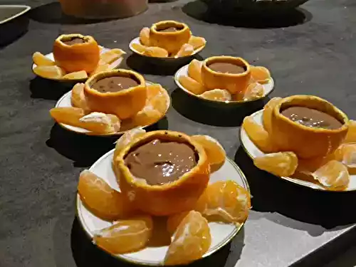 Mousse au chocolat et clémentine