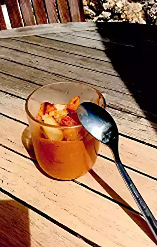 Mousse au chocolat et poires