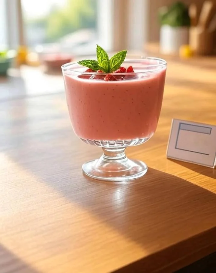 Mousse facile aux fraises
