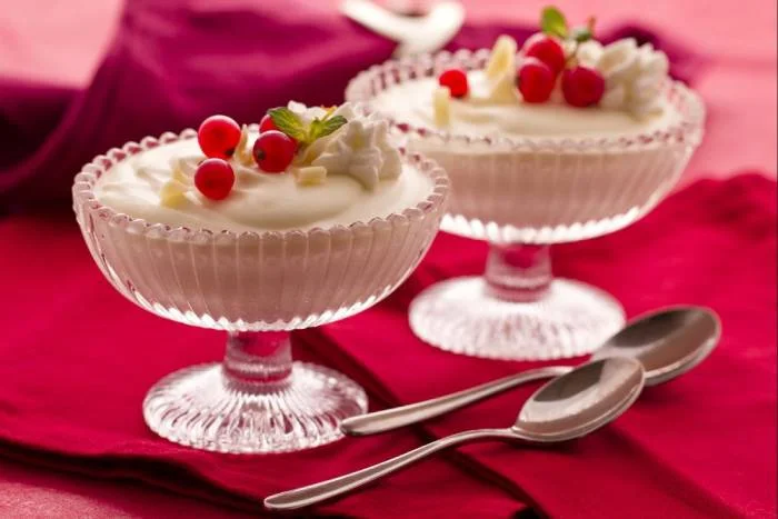 Mousse vanillée au chocolat blanc