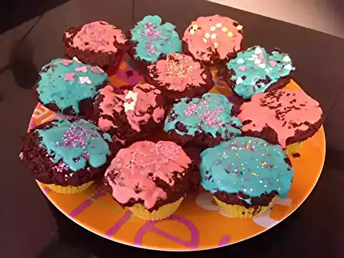 Muffin coeur fondant avec glaçage