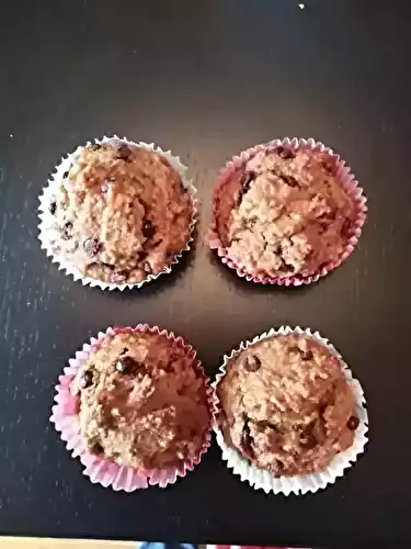 Muffins à l'okara de soja et pépites de chocolat