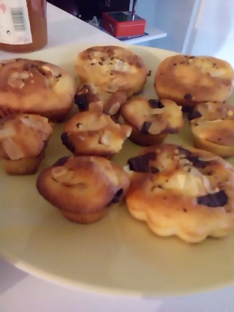Muffins aux pommes et pépites de chocolat