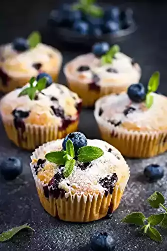 Muffins légers très myrtille sans oeuf