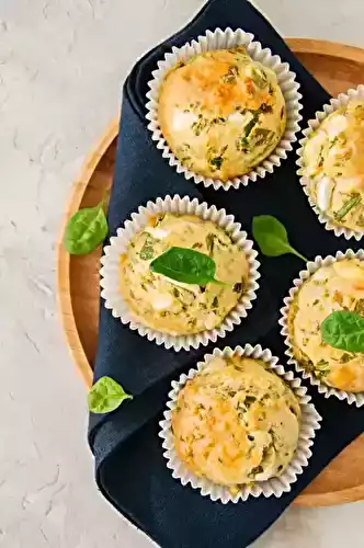 Muffins salés au basilic et féta (sans matière grasse)