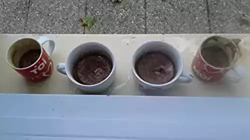 Mug cakes chocolat au lait