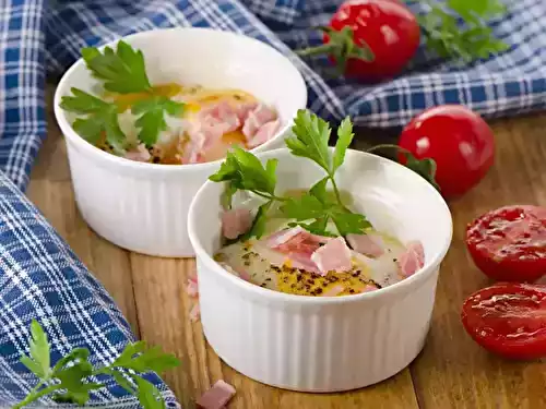 Oeuf cocotte au bacon