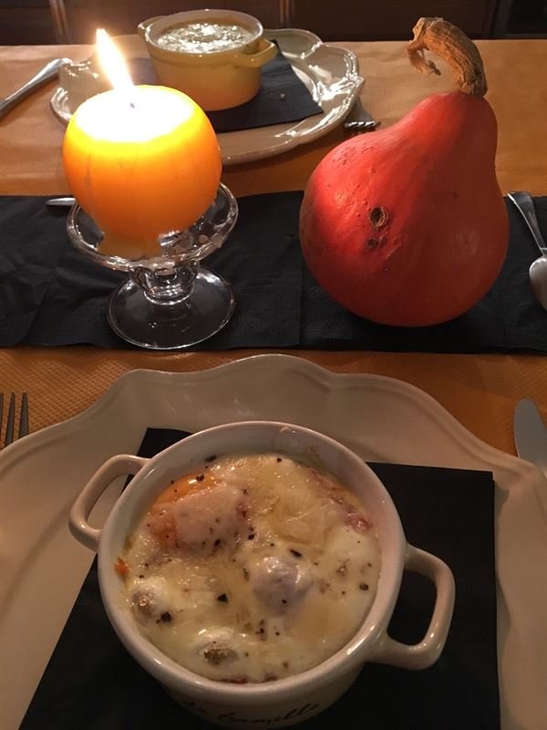 Oeufs cocotte d'Halloween