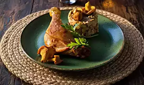 Oie farcie au risotto