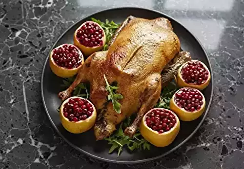 Oie farcie et ses pommes aux groseilles