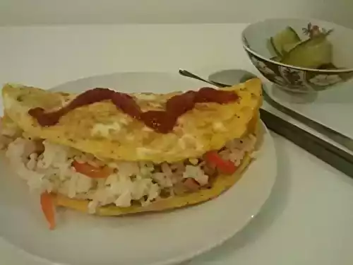Omelette au riz dune belle-maman coréenne